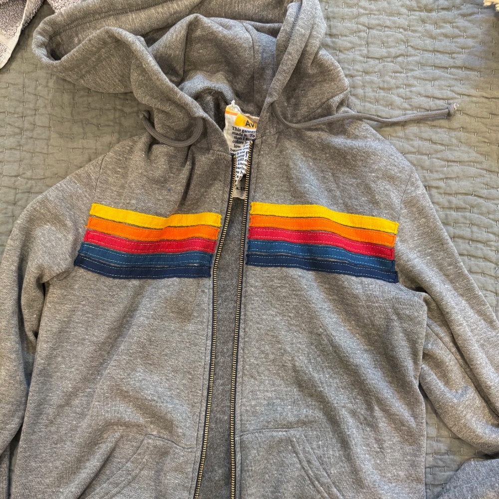 Aviator Nation 5 Strip Zipper Hoodie